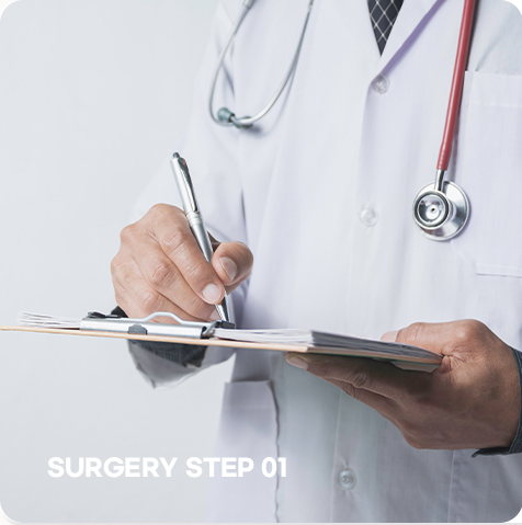 Non-incision correction STEP 01 photo of identifying causes and needs
