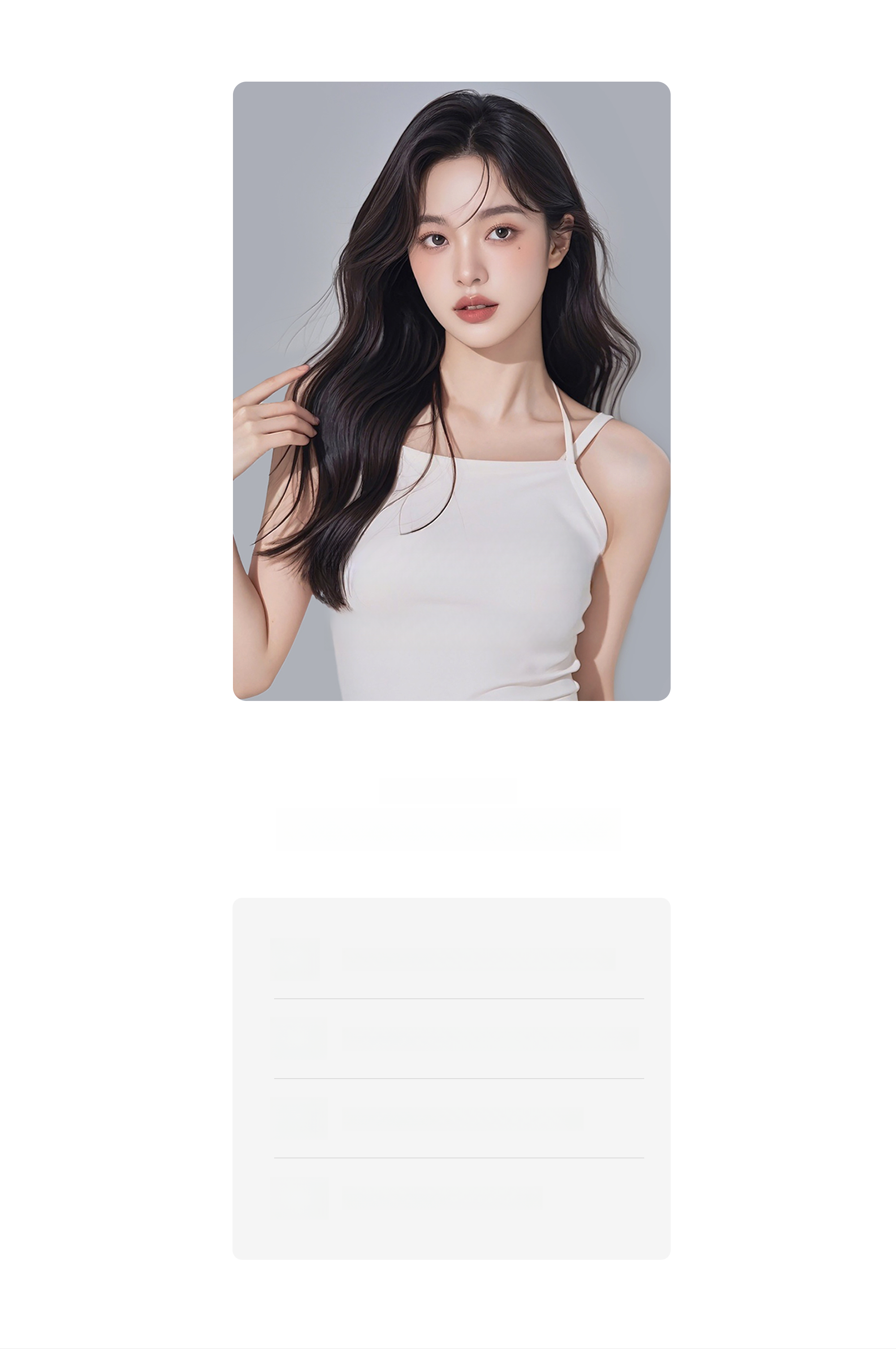 Background introducing candidates for dual canthoplasty — model with open-looking eyes