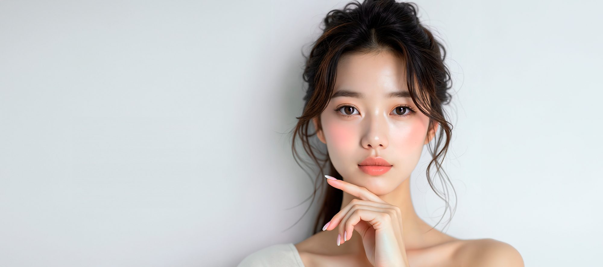Hyundai Aesthetics lateral canthoplasty - model with clear, refreshed eyes
