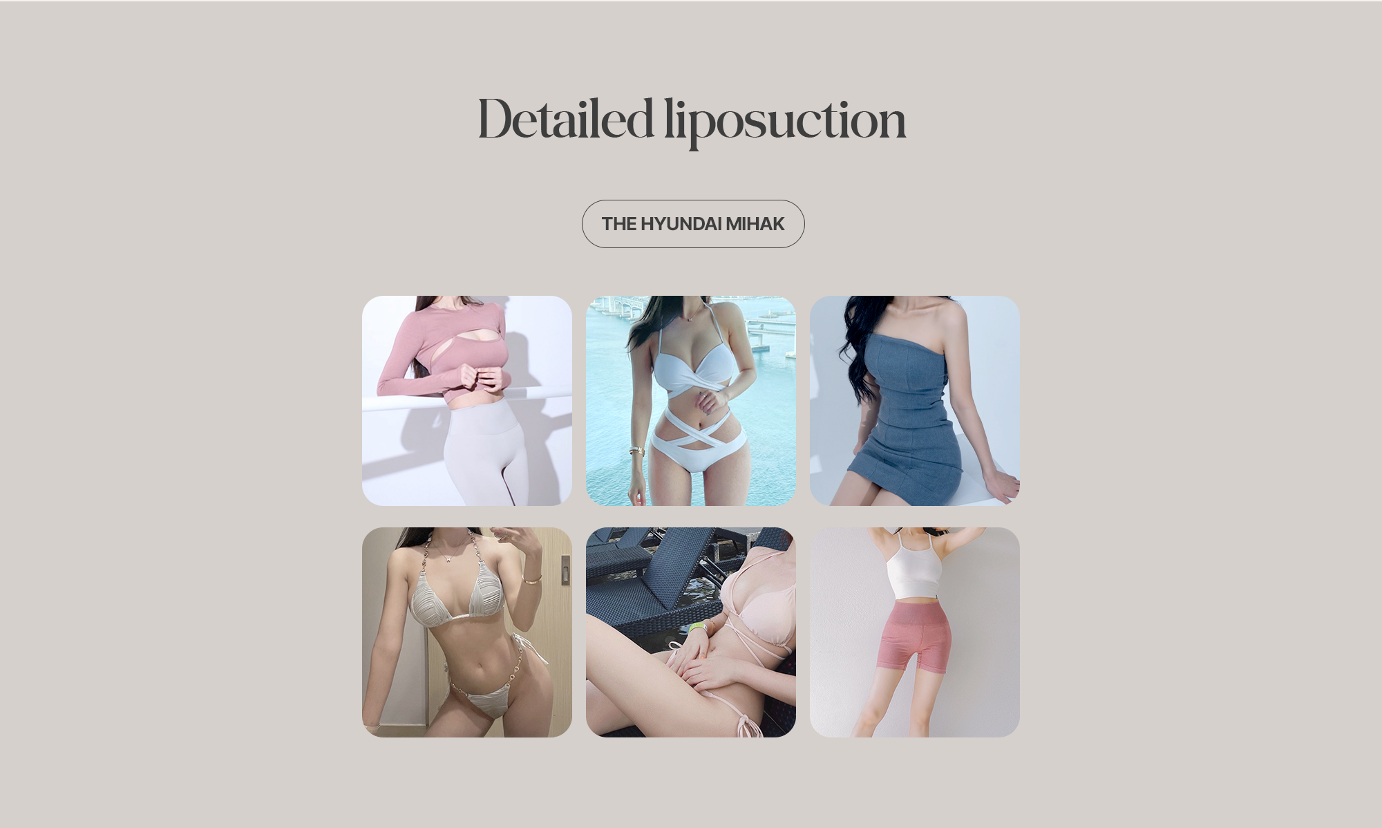 Graphic introducing Hyundai Aesthetics Detail Liposuction areas