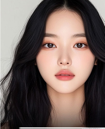 Mobile screen mockup introducing Hyundai Aesthetics incision double eyelid surgery