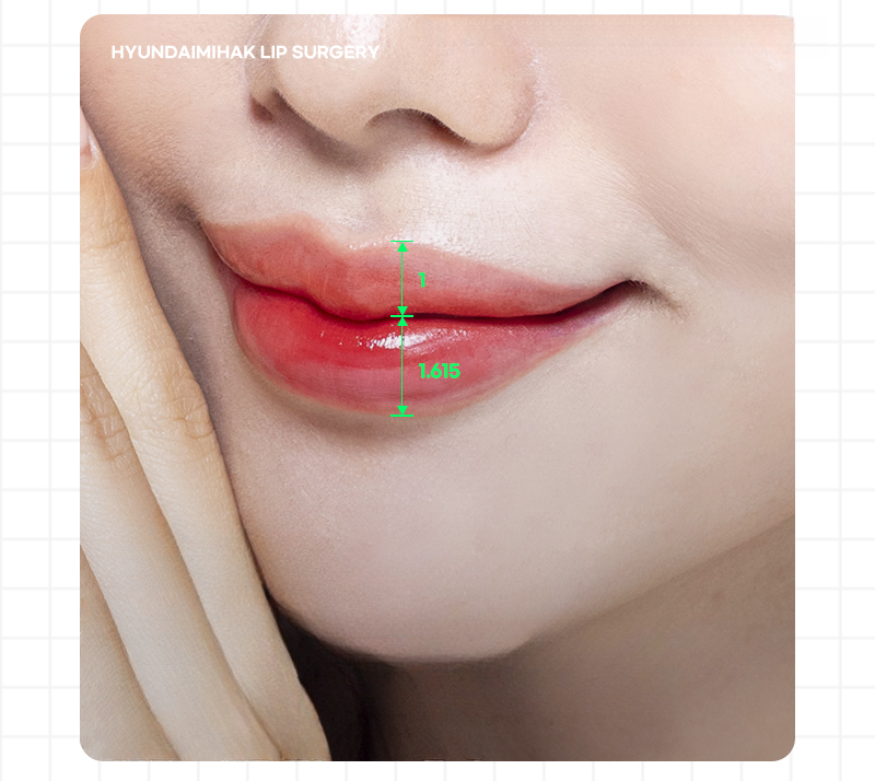 Golden-ratio 1:1.615 lips