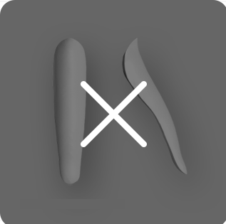 Artificial silicone implant marked with ✕ — no-prosthesis rhinoplasty does not use silicone